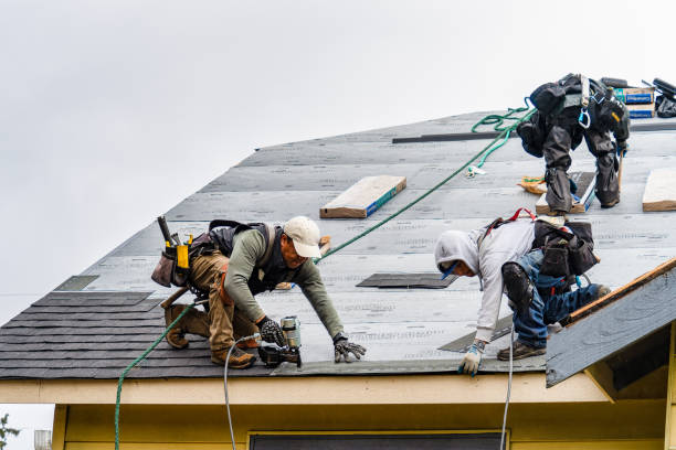Professional Gutter Installation technician working in Red Lion, PA